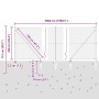 Reja con postes Gris 1 x 50 m Acero recubierto de PVC