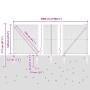 Reja con postes Gris 1.2 x 50 m Acero recubierto de PVC