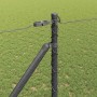Reja con postes Gris 1.2 x 50 m Acero recubierto de PVC