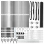 Reja con postes Gris 1.2 x 50 m Acero recubierto de PVC