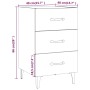 Nachttisch aus geräuchertem Eichenholzwerkstoff, 40 x 40 x 66 cm von vidaXL, Nachttische - Ref: Foro24-817324, Preis: 56,98 €...
