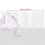 Reja con postes Gris 1.2 x 50 m Acero recubierto de PVC