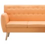 Sofá con forma de L tapizado tela naranja 171,5x138x81,5 cm