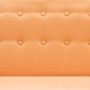 Sofá con forma de L tapizado tela naranja 171,5x138x81,5 cm