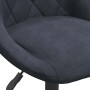 Sillas de comedor giratorias 2 unidades terciopelo gris oscuro