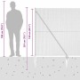 Reja con postes Gris 1.5 x 50 m Acero recubierto de PVC