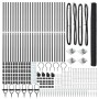 Reja con postes Gris 1.5 x 50 m Acero recubierto de PVC