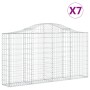 Gabionenkörbe 7 Stück Bogenform Eisen 200x30x100/120 cm von vidaXL, Töpfe und Pflanzgefäße - Ref: Foro24-3145435, Preis: 564,...