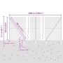Reja con postes Gris 1.6 x 50 m Acero recubierto de PVC