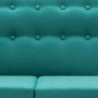 Sofá con forma de L tapizado tela verde 171,5x138x81,5 cm