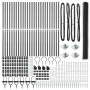 Reja con postes Gris 1.6 x 50 m Acero recubierto de PVC