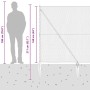 Reja con postes Gris 1.6 x 50 m Acero recubierto de PVC