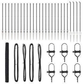 Reja con postes Gris 1.6 x 50 m Acero recubierto de PVC en Paneles de vallas | Comprar online en Foro24