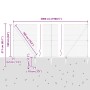 Reja con postes Gris 1.6 x 50 m Acero recubierto de PVC