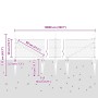 Reja con postes Gris 0.5 x 100 m Acero recubierto de PVC