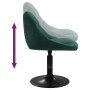 Sillas de comedor giratorias 2 unidades terciopelo verde oscuro