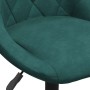 Sillas de comedor giratorias 2 unidades terciopelo verde oscuro