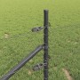Reja con postes Gris 0.8 x 100 m Acero recubierto de PVC