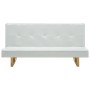 Sofá cama de cuero sintético blanco