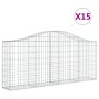 Gabionenkörbe 15 Stk. Bogenform Eisen 200x30x80/100 cm von vidaXL, Töpfe und Pflanzgefäße - Ref: Foro24-3145422, Preis: 1,00 ...