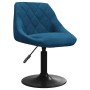 Sillas de comedor giratorias 2 uds terciopelo azul