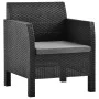 Garden chairs with cushions 2 units PP rattan anthracite gray by vidaXL, Garden chairs - Ref: Foro24-3079666, Price: 180,30 €...