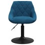 Sillas de comedor giratorias 2 uds terciopelo azul