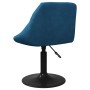 Sillas de comedor giratorias 2 uds terciopelo azul