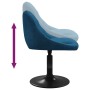 Sillas de comedor giratorias 2 uds terciopelo azul