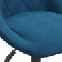 Sillas de comedor giratorias 2 uds terciopelo azul