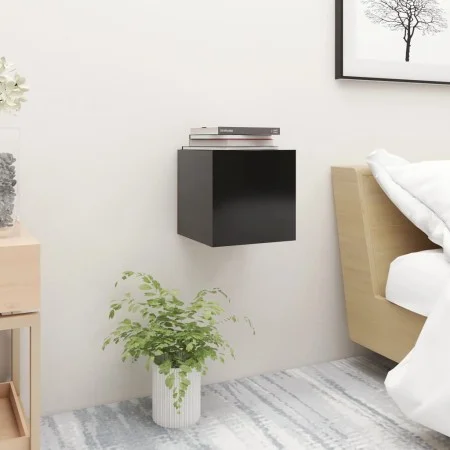 Black engineered wood nightstand 30.5x30x30 cm by vidaXL, Nightstands - Ref: Foro24-3079709, Price: 34,50 €, Discount: %