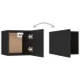 Black engineered wood nightstand 30.5x30x30 cm by vidaXL, Nightstands - Ref: Foro24-3079709, Price: 34,50 €, Discount: %
