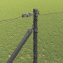 Reja con postes Gris 1.2 x 100 m Acero recubierto de PVC