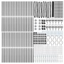Reja con postes Gris 1.2 x 100 m Acero recubierto de PVC