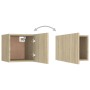 Bedside table made of Sonoma oak engineered wood, 30.5x30x30 cm by vidaXL, Nightstands - Ref: Foro24-3079715, Price: 27,06 €,...