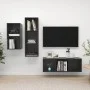 Muebles de salón 3 piezas madera de ingeniería gris brillo de vidaXL, Muebles TV - Ref: Foro24-3079735, Precio: 133,45 €, Des...