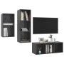 Wohnzimmermöbel 3-teilig, glänzend graues Holzwerkstoff von vidaXL, TV-Möbel - Ref: Foro24-3079735, Preis: 135,07 €, Rabatt: %