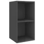 Muebles de salón 3 piezas madera de ingeniería gris brillo de vidaXL, Muebles TV - Ref: Foro24-3079735, Precio: 133,45 €, Des...