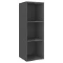Muebles de salón 3 piezas madera de ingeniería gris brillo de vidaXL, Muebles TV - Ref: Foro24-3079735, Precio: 133,45 €, Des...