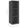 Muebles de salón 3 piezas madera de ingeniería gris brillo de vidaXL, Muebles TV - Ref: Foro24-3079735, Precio: 133,45 €, Des...