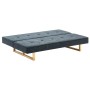 Sofá cama tela gris oscuro