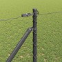Reja con postes Gris 1.4 x 100 m Acero recubierto de PVC