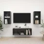 Living room furniture 3 pieces gray engineered wood with gloss by vidaXL, TV Furniture - Ref: Foro24-3079744, Price: 121,05 €...