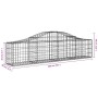 Gabionenkörbe 9 Stück Bogenform Eisen 200x30x40/60 cm von vidaXL, Töpfe und Pflanzgefäße - Ref: Foro24-3145374, Preis: 477,04...