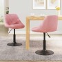 Sillas de comedor giratorias 2 unidades terciopelo rosa