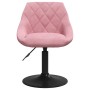Sillas de comedor giratorias 2 unidades terciopelo rosa