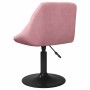 Sillas de comedor giratorias 2 unidades terciopelo rosa