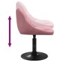 Sillas de comedor giratorias 2 unidades terciopelo rosa