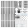 Reja con postes Gris 1.5 x 100 m Acero recubierto de PVC