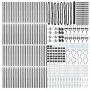 Reja con postes Gris 1.6 x 100 m Acero recubierto de PVC
